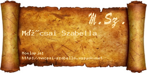Mácsai Szabella névjegykártya